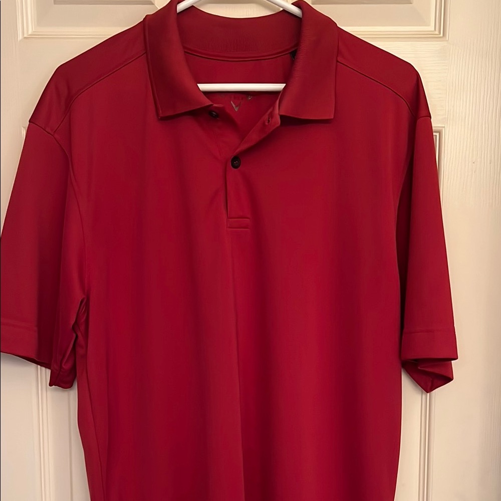 Callaway Red Polo Shirt Classic Short-Sleeve Design